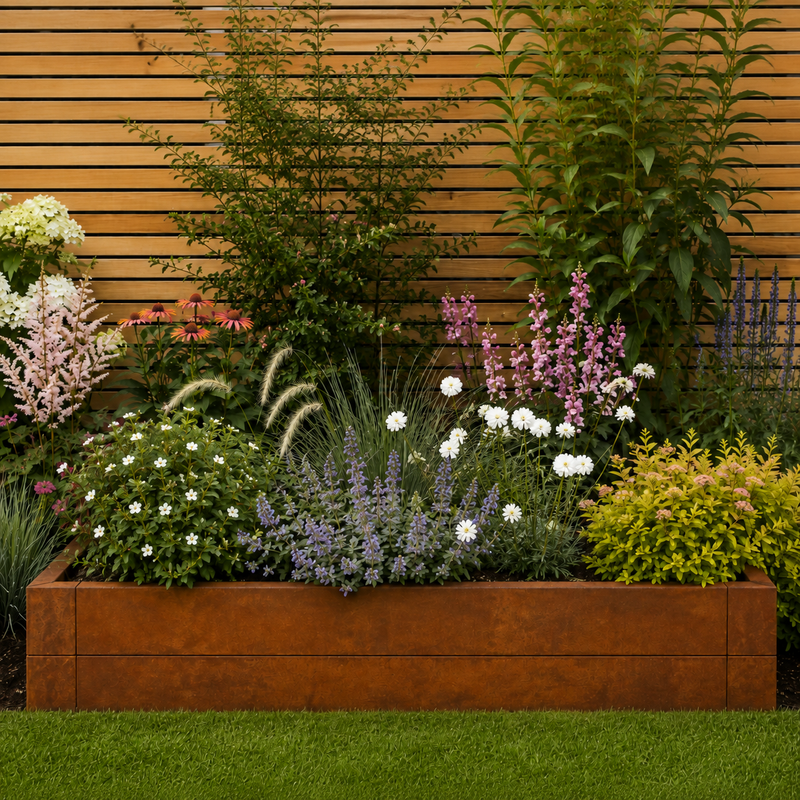 Linnear Rectangular 600mm High Planter GardenEdgingOnline.com