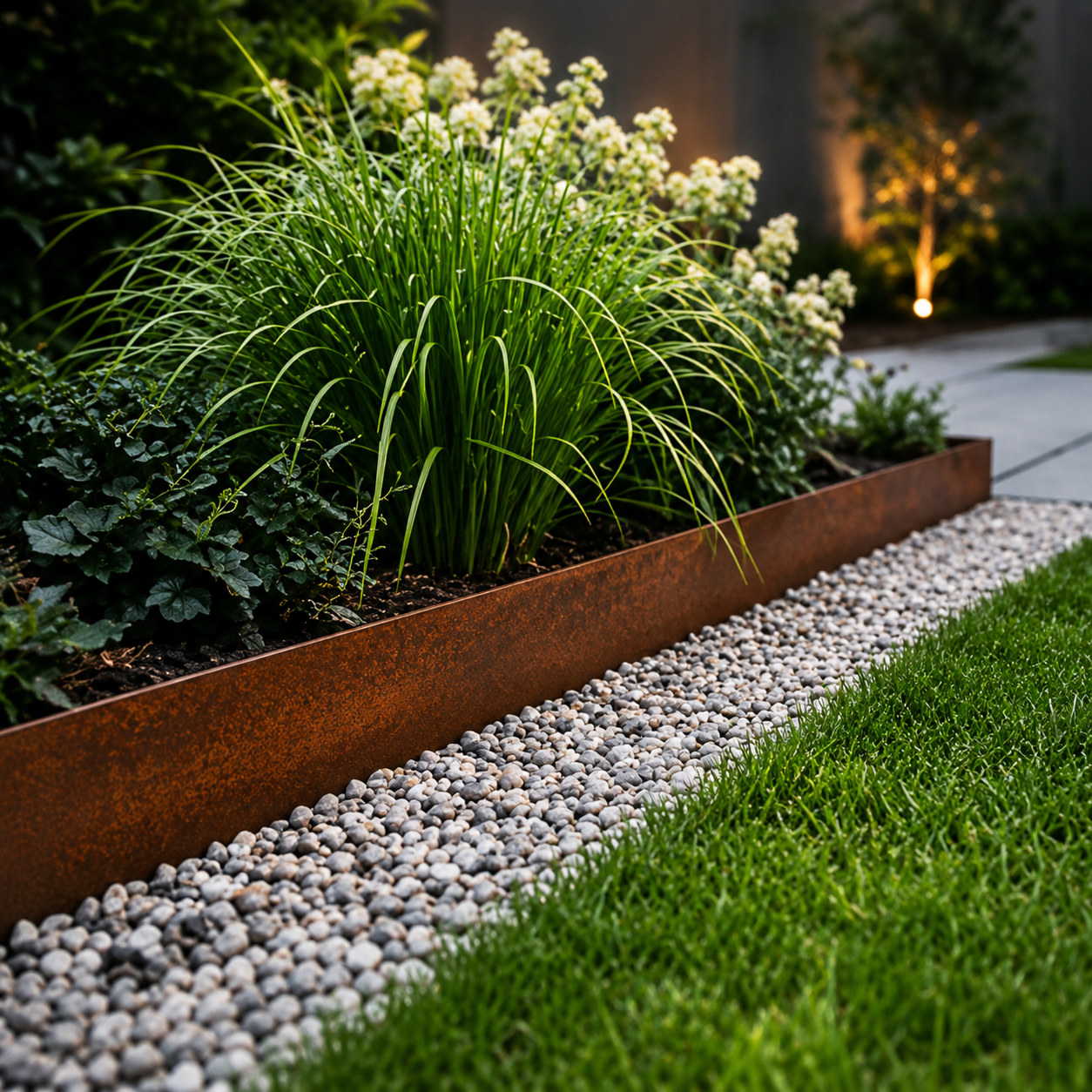 Corten Groundline Garden Edging  100mm High (10 Metre Pack) GEO