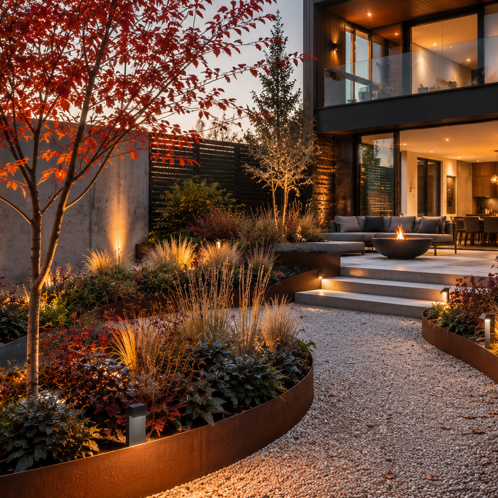 Contour Raised Bed Corten - 200mm High GardenEdgingOnline.com