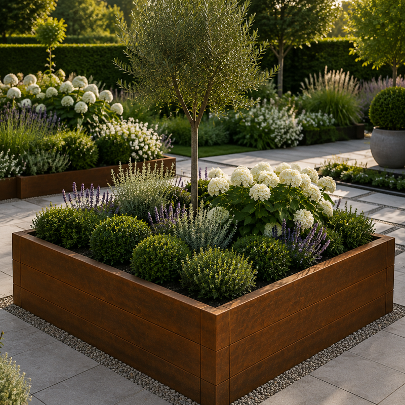 Linnear Square 900mm High Planter GardenEdgingOnline.com
