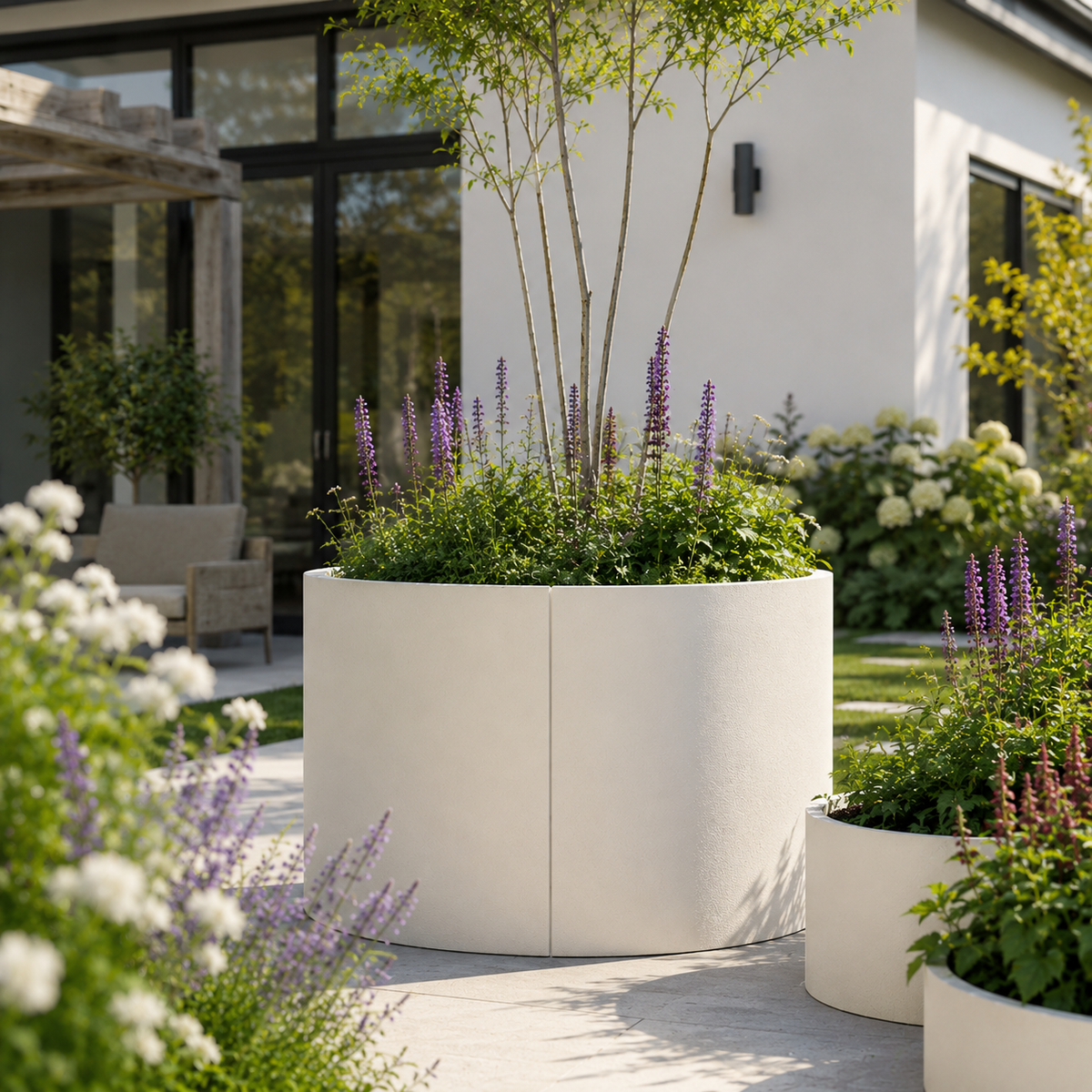 Contain Garden Planter - Circular Planter Tub GEO