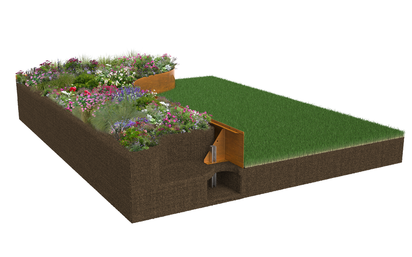 Contour - Extended post GardenEdgingOnline.com