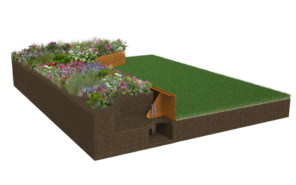 Contour - Extended post GardenEdgingOnline.com