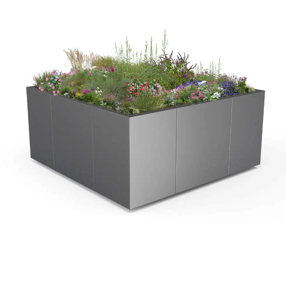 Contain - Square steel planter tub 1000x1000mm garden edging online 