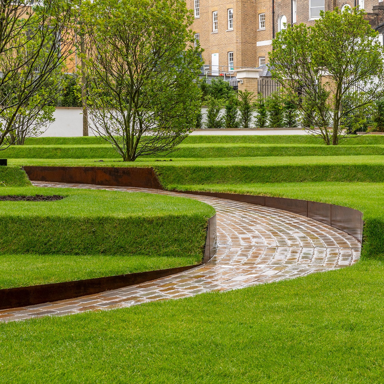 Contour corten planters - Edge height 200mm steel edging online 