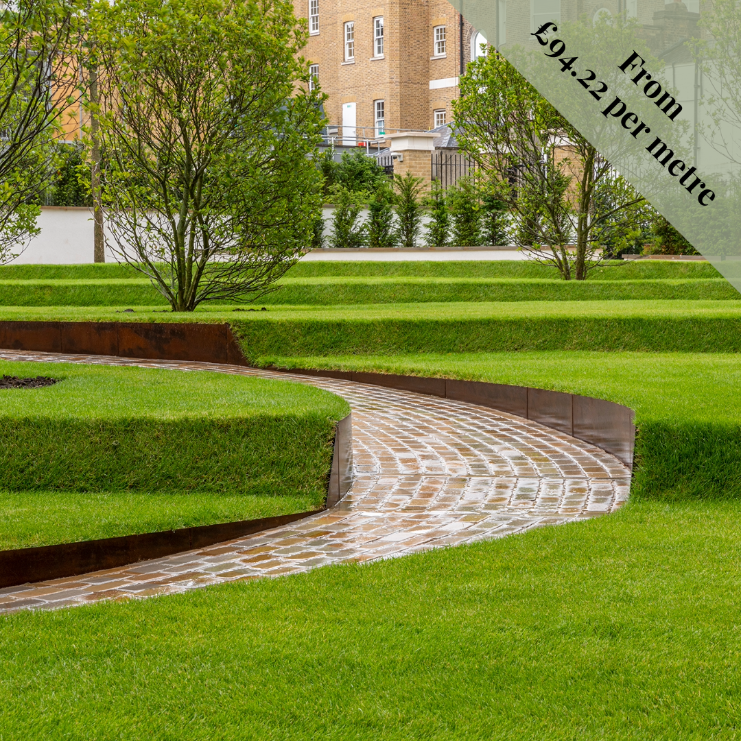 Contour Raised Bed  Corten -  300mm High GardenEdgingOnline.com