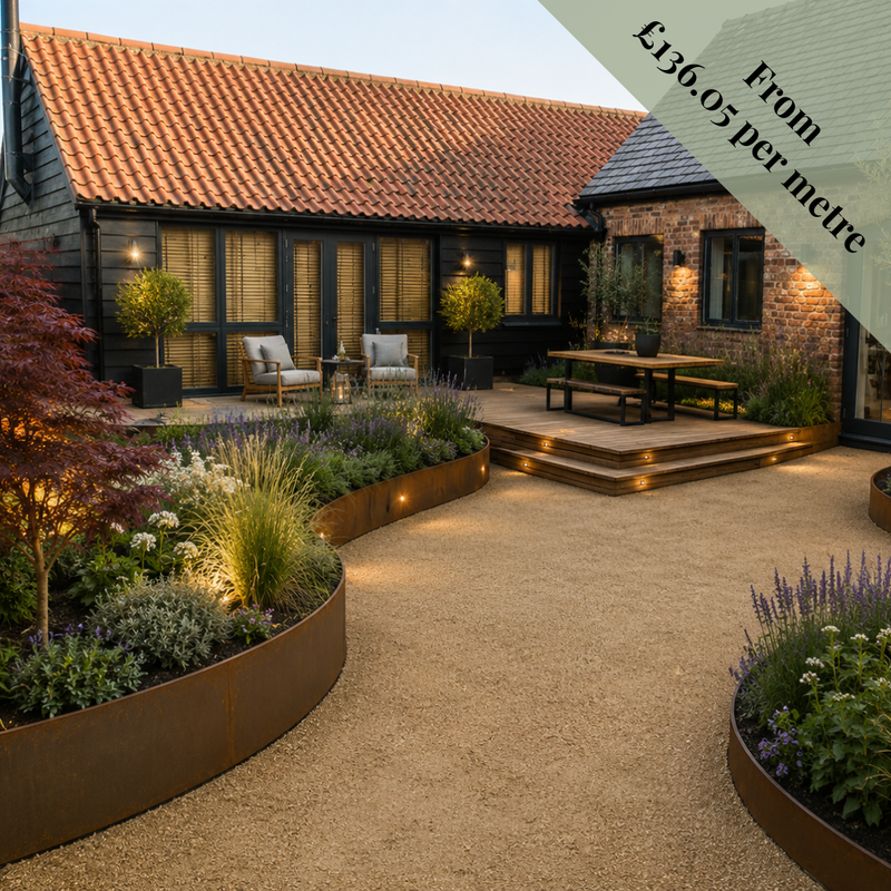 Corten - 600mm High GardenEdgingOnline.com
