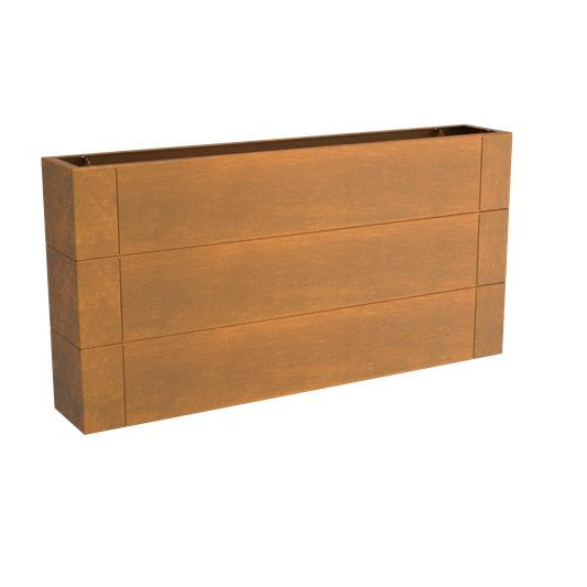 Linnear Rectangular 1200mm Planter GardenEdgingOnline.com - corten garden planter tub, Modular steel edge, retaining wall